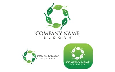 Foglia verde natura Logo Vector V17