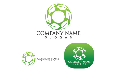 Foglia verde natura Logo Vector V18