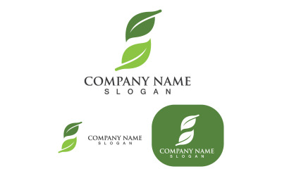 Foglia verde natura Logo Vector V9