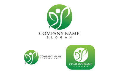 Human Caracter Salute Vita Persone Logo Vector V4