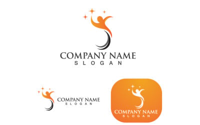 Human Caracter Salute Vita Persone Logo Vector V5