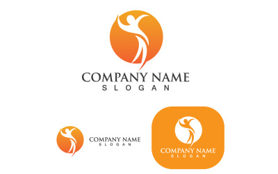 Human Caracter Salute Vita Persone Logo Vector V6