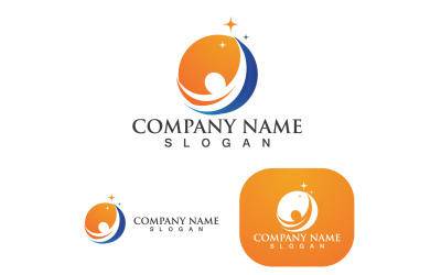 Human Caracter Salute Vita Persone Logo Vector V8