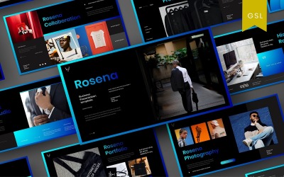Rosena – PowerPoint-mall för företag