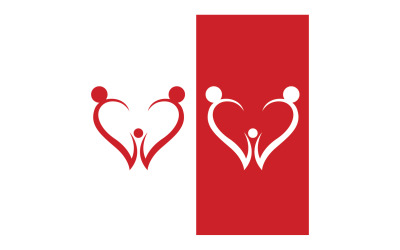Aile Bakımı Logo Ve Sembol Vektör V9 Aşk