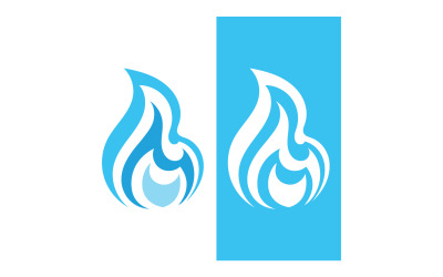 Diseño de plantilla de logotipo de icono de llama de fuego V11