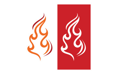 Diseño de plantilla de logotipo de icono de llama de fuego V14