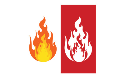 Diseño de plantilla de logotipo de icono de llama de fuego V16