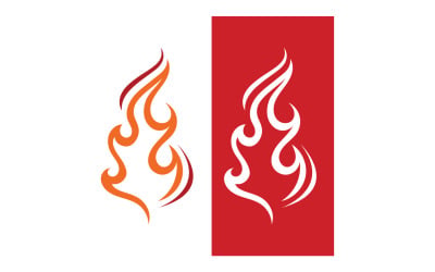Fire Flame Icon Logo Template Design V14