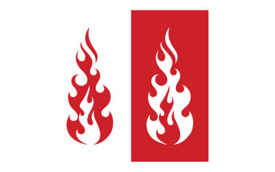 Fire Flame Icon Logo Template Design V1