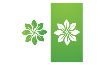 Green Leaf Nature Vector Logo Mall V3