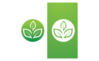 Groene blad natuur Vector Logo sjabloon V13