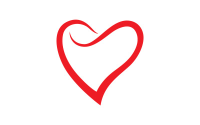 Love Heart Logo Ikon Mall Vector V14
