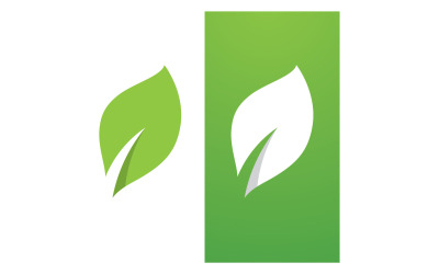 Plantilla de logotipo vectorial de naturaleza de hoja verde V9