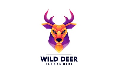 Wild Deer Gradient Colorful Logo