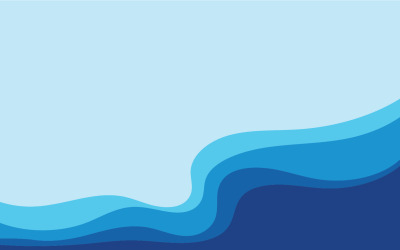 Conception de vecteur bleu eau vague fond V11