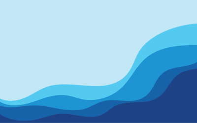 Hintergrund-Wellen-Wasser-Blau-Vektor-Design V2