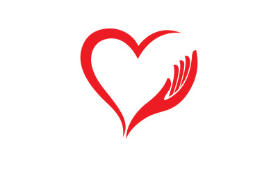 Love Heart Logo Icon Template Vector V38