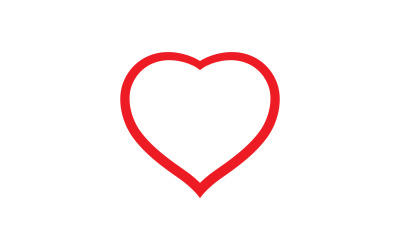Love Heart Logo Icon Template Vector V46