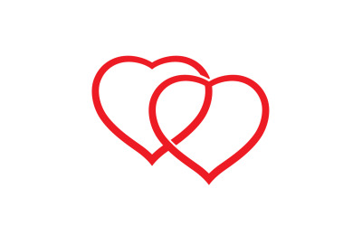 Love Heart Logo Icon Template Vector V47