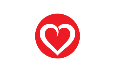 Love Heart Logo Icon Template Vector V48