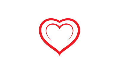 Love Heart Logo Icon Template Vector V51