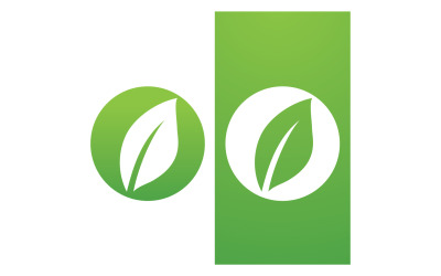 Plantilla de logotipo vectorial de naturaleza de hoja verde V28