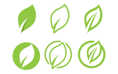 Plantilla de logotipo vectorial de naturaleza de hoja verde V31