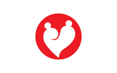 Шаблон логотипа Love Heart Logo Vector V40