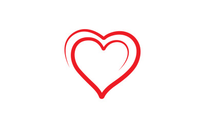 Шаблон логотипа Love Heart Logo Vector V50