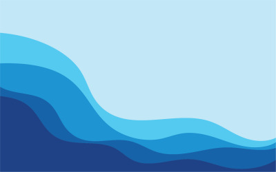 Tło Wave Water Blue Vector Design V1
