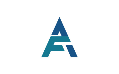 AF logó | Betű AF vagy FA logó sablon
