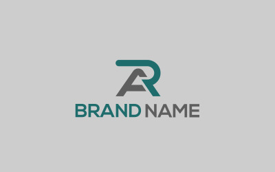 AR-logotyp | Bokstaven AR eller RA-logotypmall