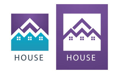 Huis Huis Gebouw Logo Vector V33