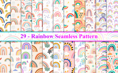 Regenboog naadloos patroon, regenboogpatroon