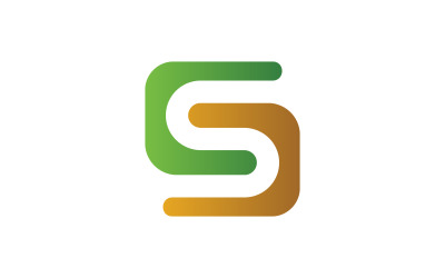 S logó | Négyzet alakú S betűs logó sablon