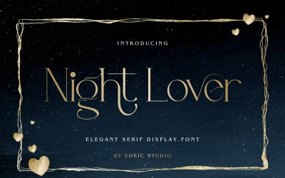 Carattere di visualizzazione Serif Night Lover