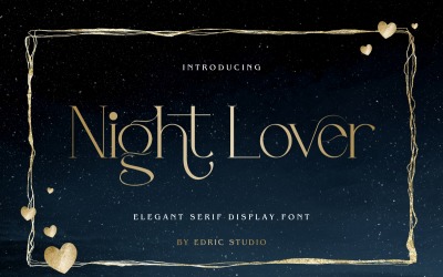 Night Lover Serif-lettertype voor weergave