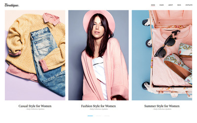 Boutique – Fashion Photo Gallery webhely A MotoCMS 3 Website Builder segítségével működik