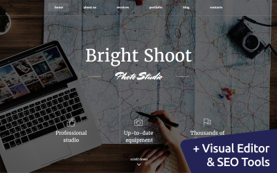 Bright Shoot - Cestovní fotogalerie Webová stránka fotogalerie Běží na MotoCMS 3 Website Builder