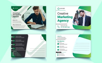 Corporate Style Business Postkarte Design Vektor Vorlage