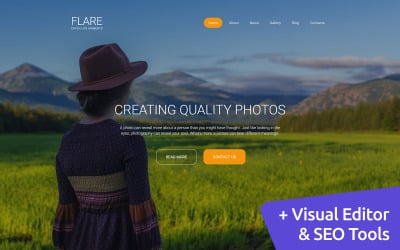 Flare - Galería de fotos Galería de fotos Sitio web Desarrollado por MotoCMS 3 Creador de sitios web