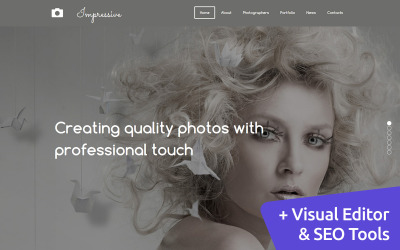 Model Portföyü Fotoğraf Galerisi Web Sitesi Destekleyen MotoCMS 3 Web Sitesi Oluşturucu