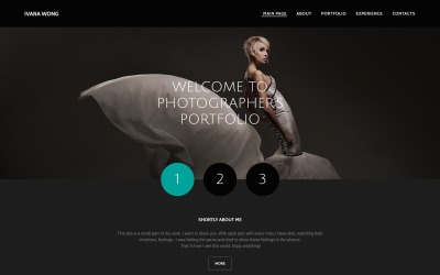 MotoCMS 3 Web Sitesi Oluşturucu Tarafından Desteklenen Fotoğrafçı Web Sitesi
