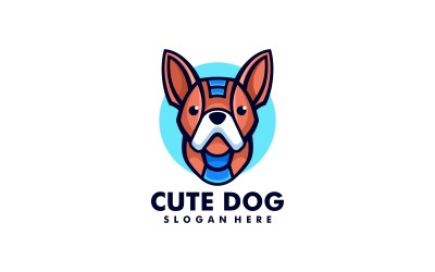 Niedlicher Hund einfaches Maskottchen Logo Design