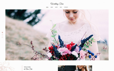 Website met fotogalerij voor bruiloften, mogelijk gemaakt door MotoCMS 3 Website Builder