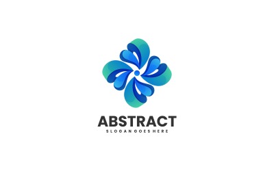 Abstrakcyjny Kwiat Gradientowy Styl Logo