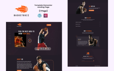 BasketBuzz - Elementor-Vorlage für Basketballspiele