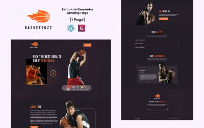 BasketBuzz - Шаблон Баскетбольна гра Elementor