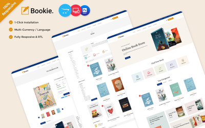 Bookie – stánek s knihami, e-knihy, komiksy, příběhy a knihkupectví Opencart responzivní téma